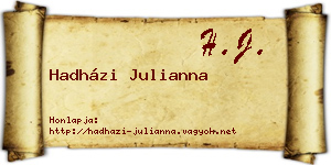 Hadházi Julianna névjegykártya