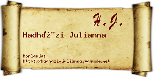 Hadházi Julianna névjegykártya