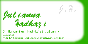 julianna hadhazi business card